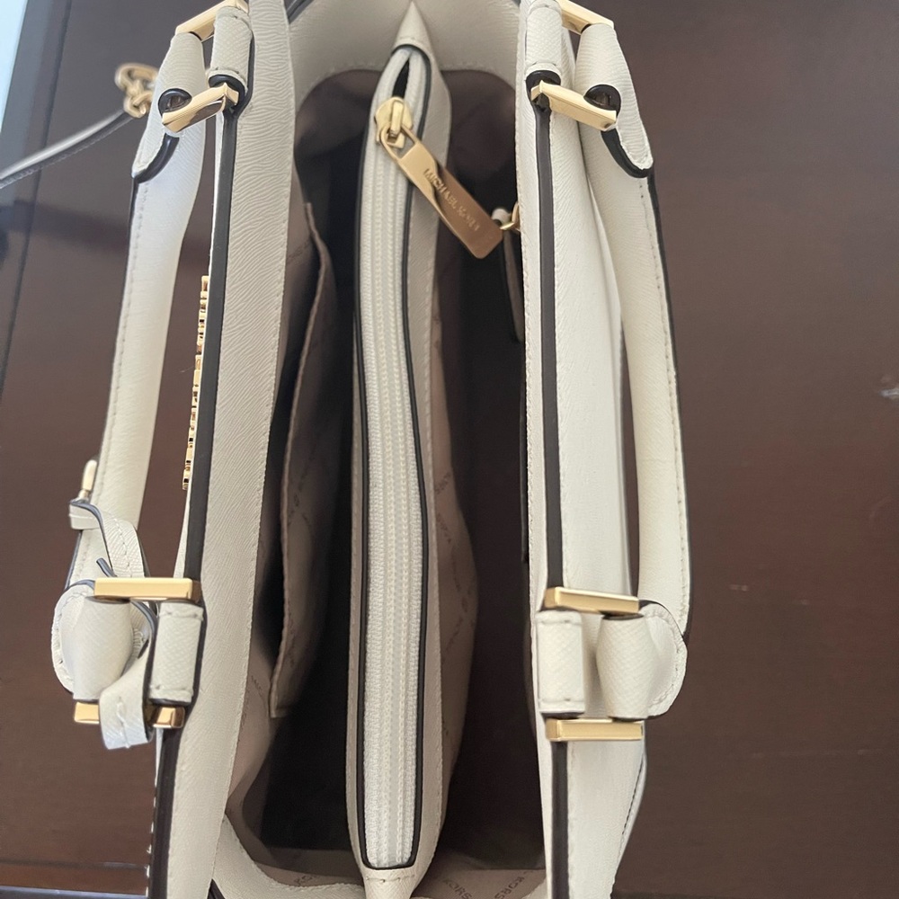 Michael Kors White Satchel with Gold Accents - Picture 7 of 7